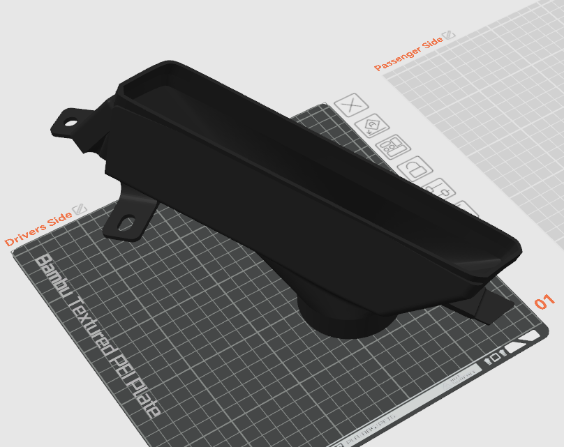3D MODEL of E82 E88 Rectangular Fog Light Intake