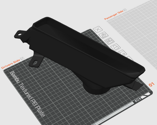 3D MODEL of E82 E88 Rectangular Fog Light Intake