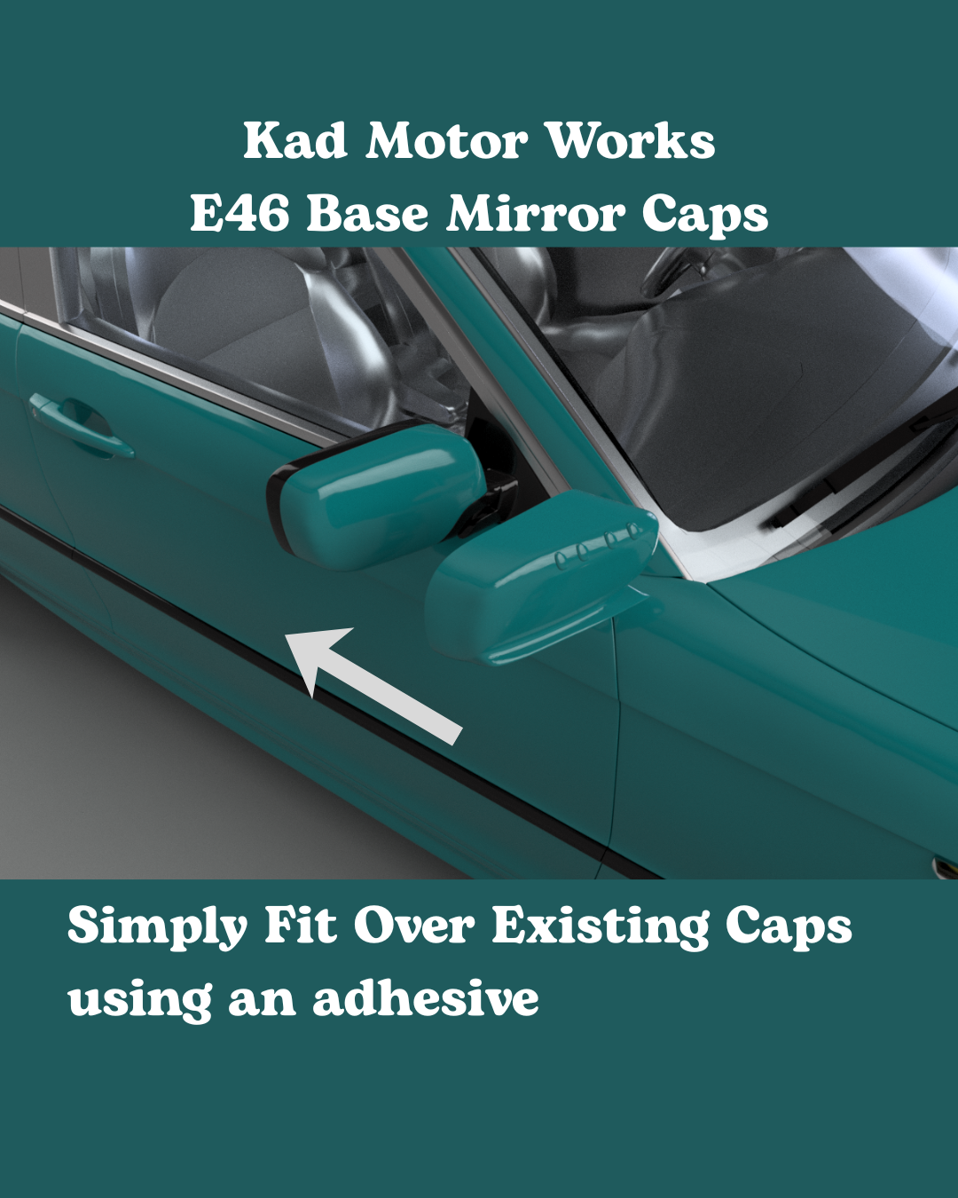 BMW E46 Sedan / Wagon M Style Mirror Caps | KMW-MCAPS