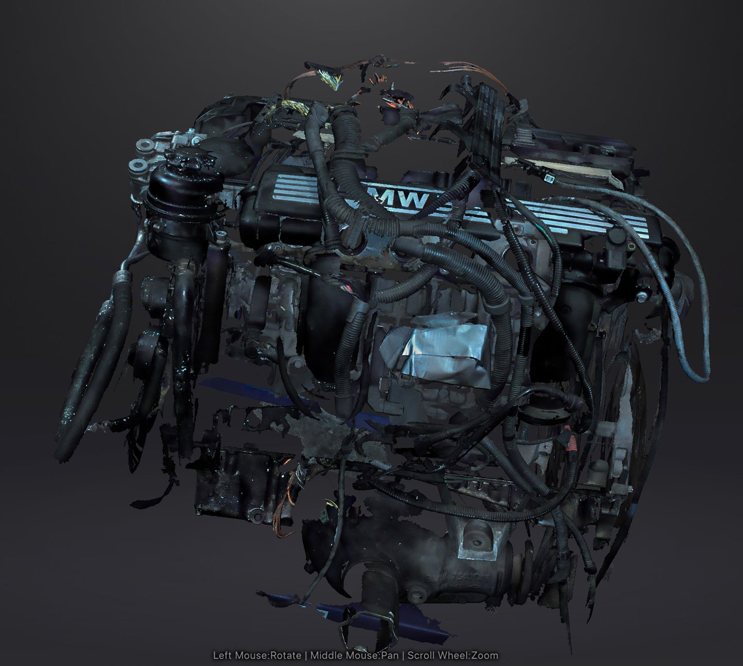 3D Scan of N52 Engine Block from X-Series