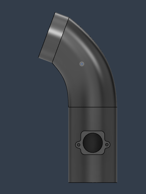 3D model of Curved MAF adapter MAF85